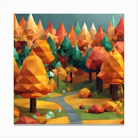 Polygonal Art Canvas Print