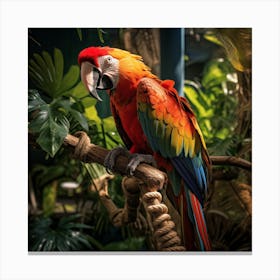 Parrot In The Zoo Canvas Print