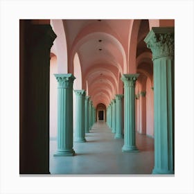 Pink Pillars 1 Canvas Print