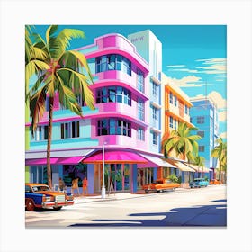 Miami Deco City Canvas Print