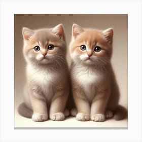 Two Kittens Canvas Print