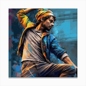 Dancer In Blue Canvas Print