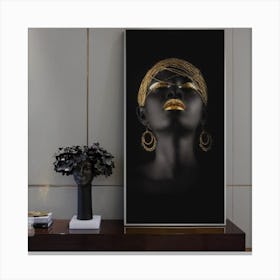 Gold And Black Canvas Print