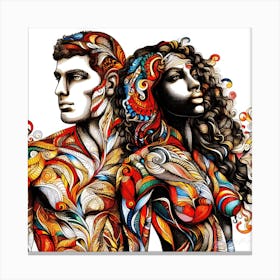 Relationships For Life - Colorful Unity Canvas Print