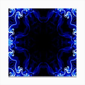 Abstract Blue Smoke 1 Canvas Print