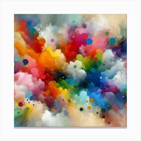 Abstract modernist colorful blots 3 Canvas Print