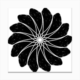 Black Flower Canvas Print