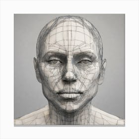 3d Model Of A Human Head 5 Canvas Print