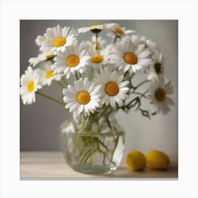 A Daisy Flowers Vase Art 13 Canvas Print