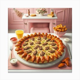 Pizza Ad Canvas Print