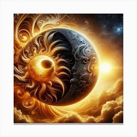 Sun And Moon Canvas Print