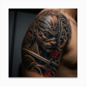 Samurai Tattoo Canvas Print