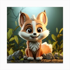 Cute Fox 119 Canvas Print