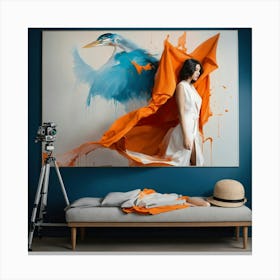 ((( Capture Dynamic Splashes Of Art In A Fashion P Canvas Print