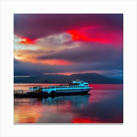 Sunset At The Harbour 1 Canvas Print