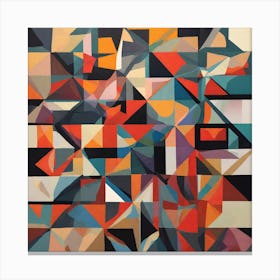 Abstract Geometric Painting Top Art Canvas Print