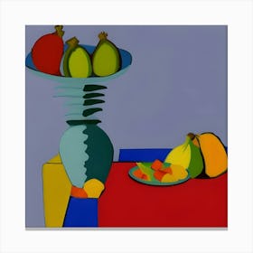 Fruit and A Vase Canvas Print