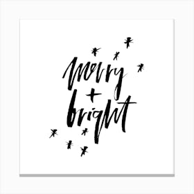 Merry And Bright Square Canvas Print