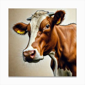 Cow Portrait 17 Canvas Print