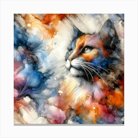 Feline Cat Creative Artwork Illustration 141 Canvas Print