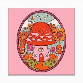 Mushroom Cottage Canvas Print
