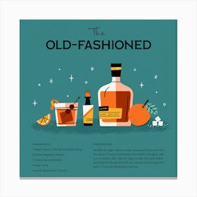 Old-Fashioned Cocktail – Art Print Canvas Print