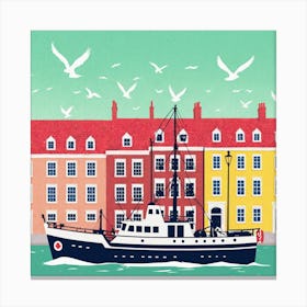 Swedish Harbour Canvas Print