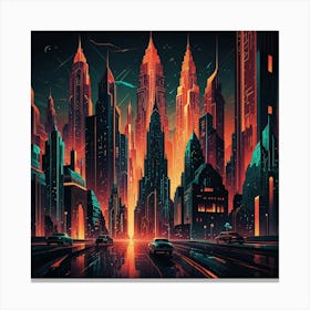 Futuristic City 25 Canvas Print