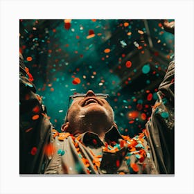 Confetti In The Air 1 Canvas Print