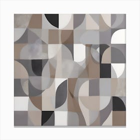 abstract painting in geometric shape Canvas Print