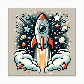 Space Rocket 1 Canvas Print