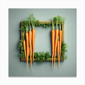 Carrots In A Frame 27 Canvas Print