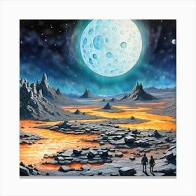 Moonscape 3 Canvas Print