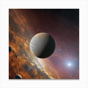 Planets In Space 7 Canvas Print