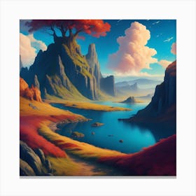 Landscape Painting 1 Canvas Print