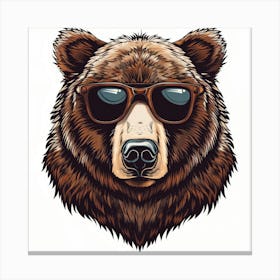 Bear In Sunglasses 11 Canvas Print