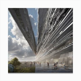 Futuristic Skyscraper Canvas Print