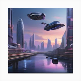 Futuristic City 1 Canvas Print