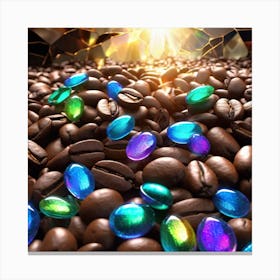Colorful Coffee Beans Canvas Print