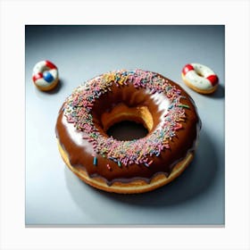 Donut With Sprinkles 2 Canvas Print