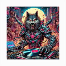 Dj Wolf Canvas Print