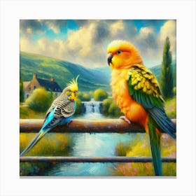 Parrot of Budgerigar 5 Canvas Print