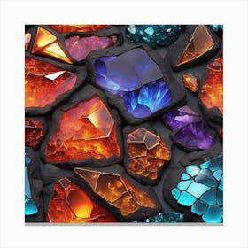 Colorful Gems Canvas Print