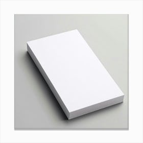 Mock Up Business Card Blank Plain Card Business White Minimalist Customizable Template (27) Canvas Print