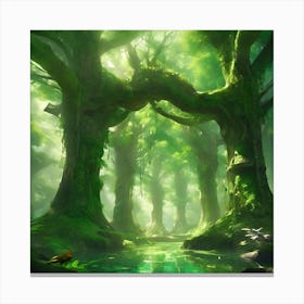 Whispers of the River, Secrets of the Ancient Trees Canvas Print