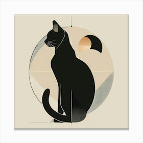 Cat In A Circle 3 Canvas Print