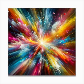 Abstract Colorful Explosion Background Canvas Print