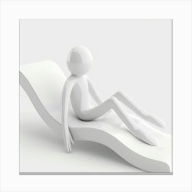 Person Relaxing On A Lounge Chair Canvas Print