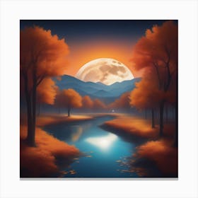 Harvest Moon Dreamscape 25 Canvas Print