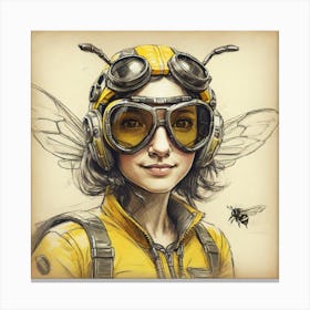 Bee Girl 6 Canvas Print